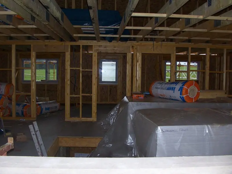 Internal stud walls and insulation ready to fit
