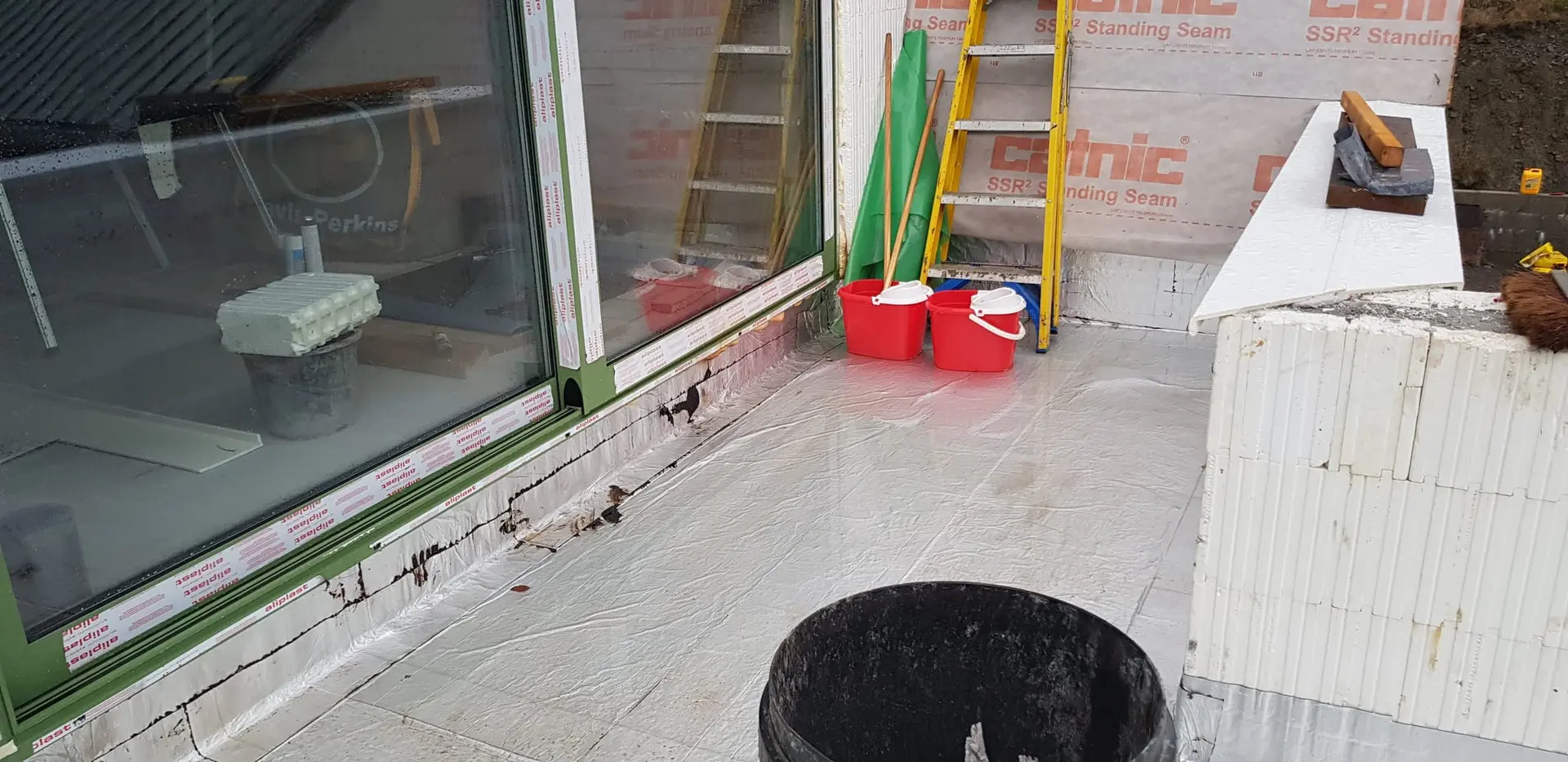Large glazed doors installed